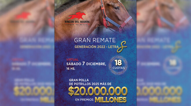 Sábado 7 de Diciembre Gran Remate Rincón del Aguara Generación 2022